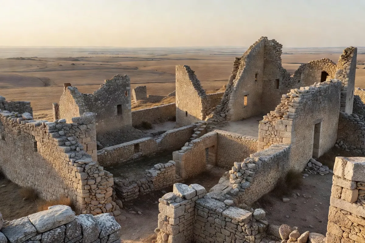 Allan : vieux village, pierre et seuil de la Drôme provençale — vue 1