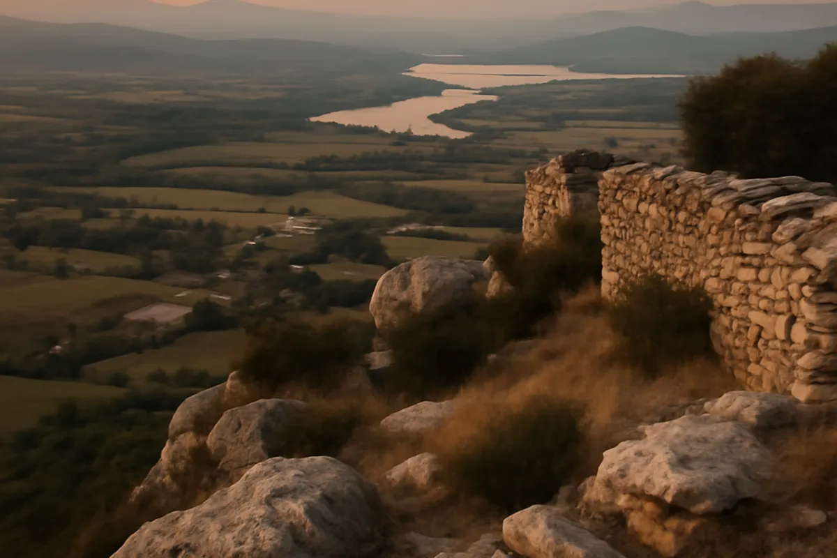 Allan : vieux village, pierre et seuil de la Drôme provençale — vue 2