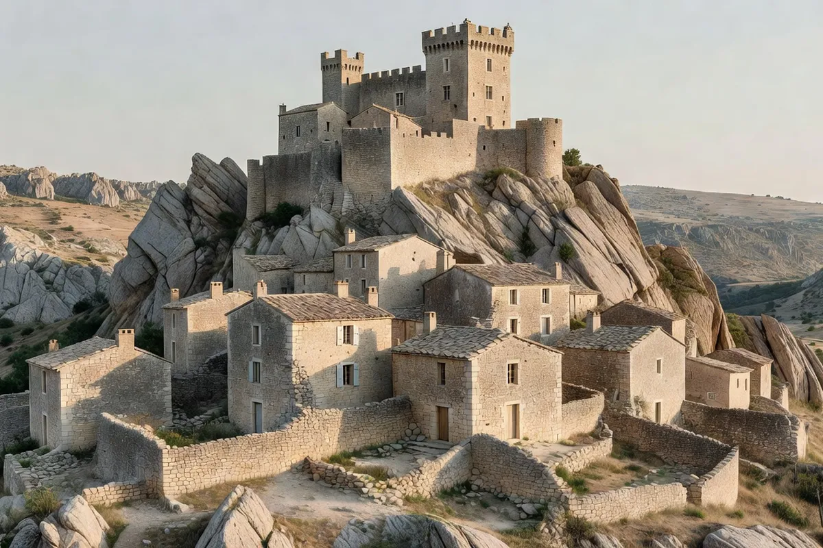 Aulan : un village-château à lire dans les Baronnies — vue 1