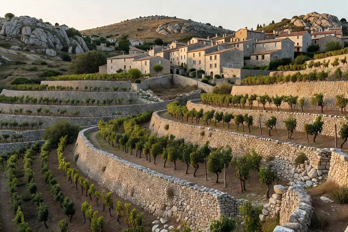 Vinsobres : vignes, village et paysages des Baronnies — vue 1