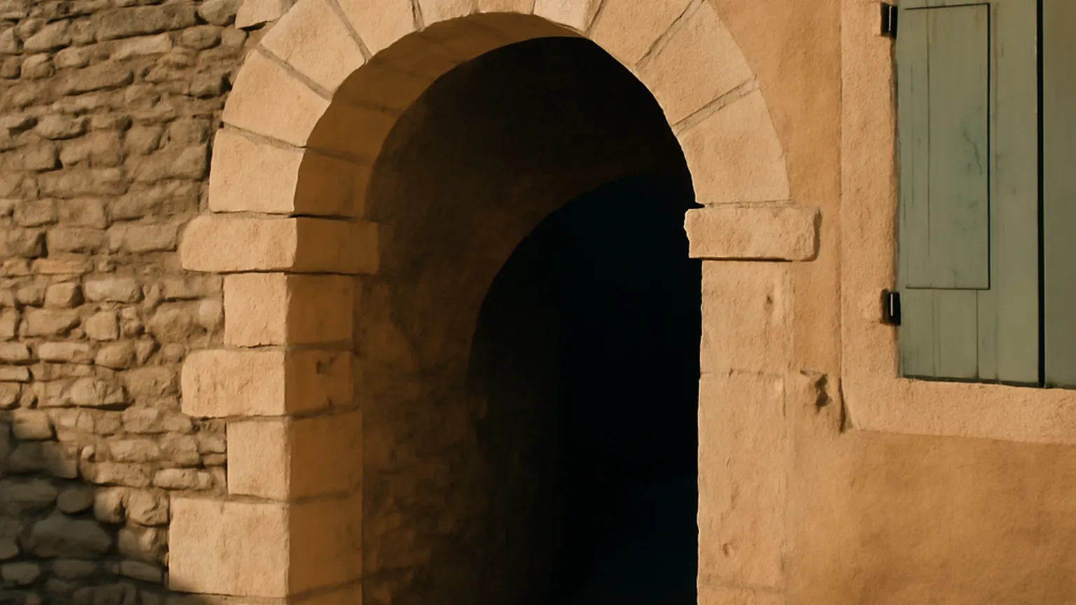 Chemin caladé dans un village de la Drôme
